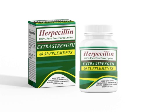Herpecillin Lysine Box & Bottle