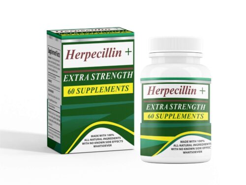 Herpecillin Plus Box & Bottle