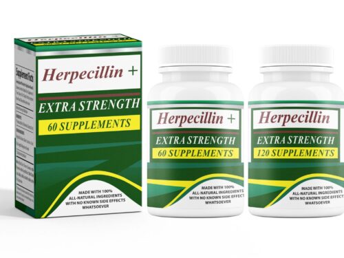 Herpecillin Plus Box & Bottle & Herpecillin Bottle hsv2 genital herpes, hsv1 cold sores & fever blisters, shingles outbreak symptoms prevention relief treatment cure product